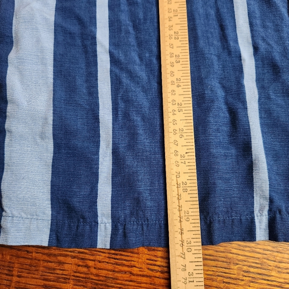 Cubavera XL short sleeve Blue stiped Button Down Shirt collared casual like new - Picture 10 of 11
